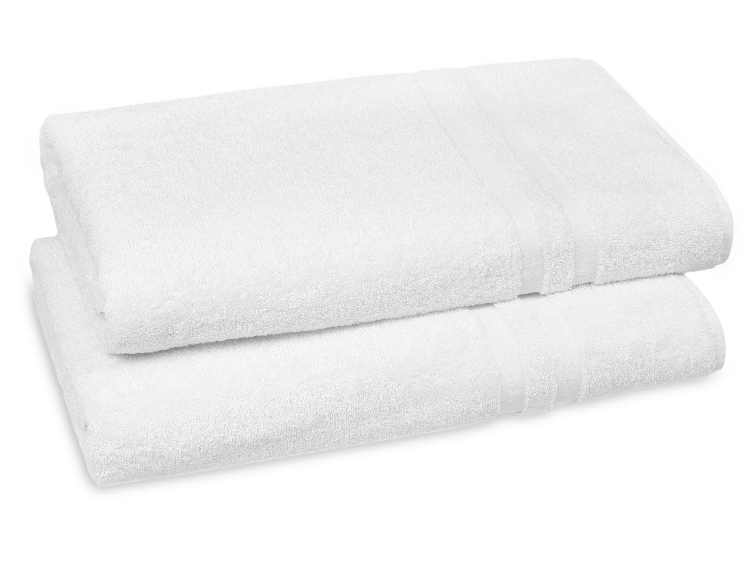 SAUNATUCH, 2er-Set, 70x180 cm, 100% Baumwolle, Weiß - Weiß, Textil (70/180cm) - Zollner