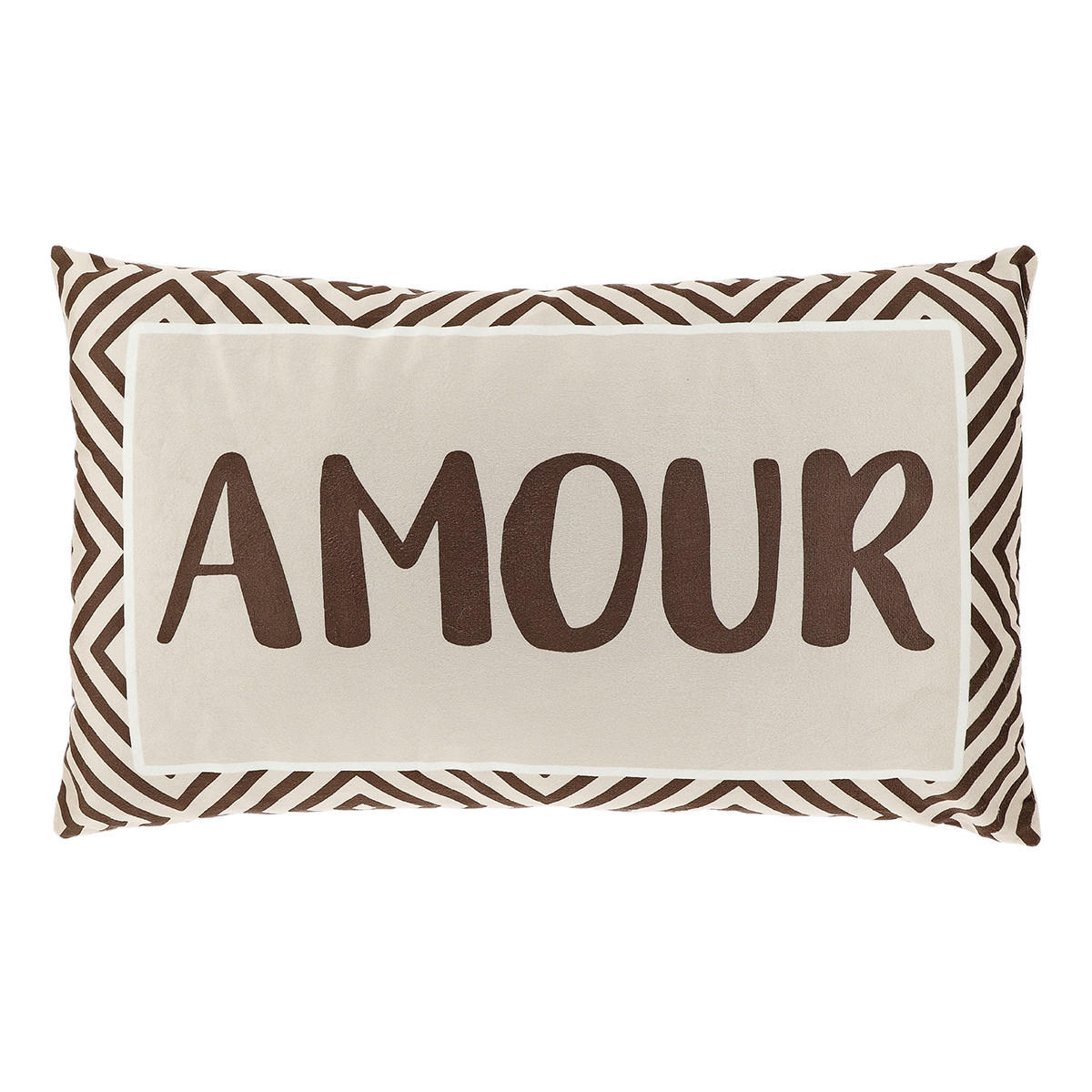 DEKOKISSEN Tekst Mehrfarbig 30/50/8 cm - Multicolor, Textil (50/30cm) - Unique Living