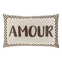 DEKOKISSEN Tekst Mehrfarbig 30/50/8 cm - Multicolor, Textil (50/30cm) - Unique Living