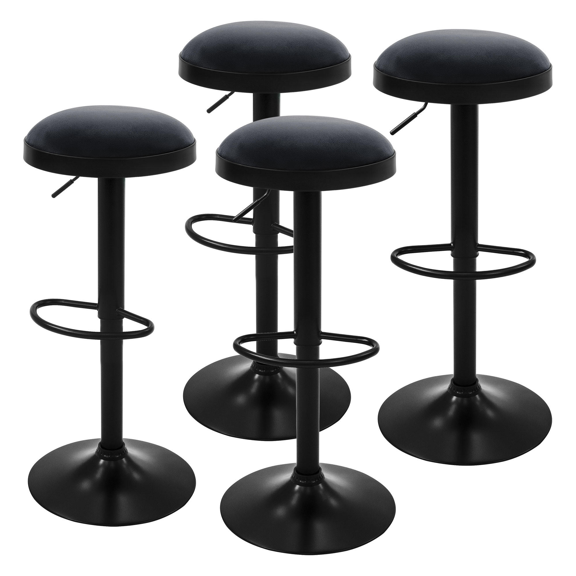 Ml-Design Barhocker Schwarz 38x84x38 cm