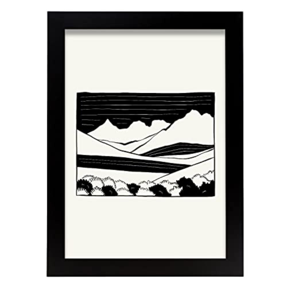 POSTER Abstrakt Pop Art A4 Schwarzer Rahmen - Schwarz, Papier (29.7/5/21cm) - Nacnic