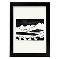 POSTER Abstrakt Pop Art A4 Schwarzer Rahmen - Schwarz, Papier (29.7/5/21cm) - Nacnic