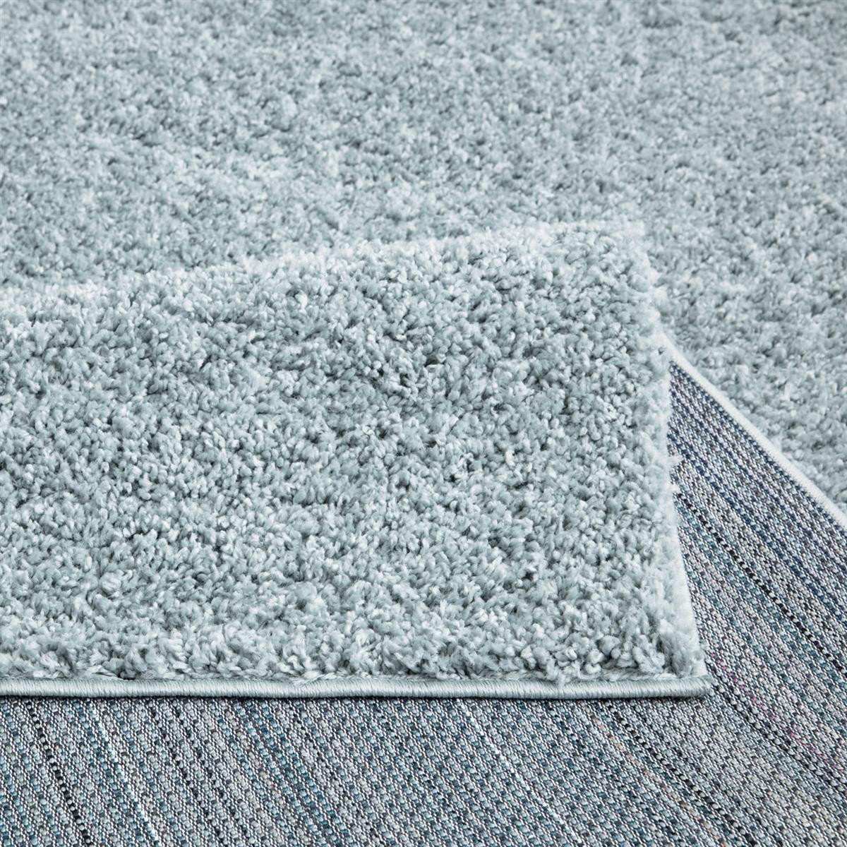 HOCHFLOR-TEPPICH City Shaggy 500 Türkis 200x200 cm - Türkis, Textil (200/200cm) - carpet city
