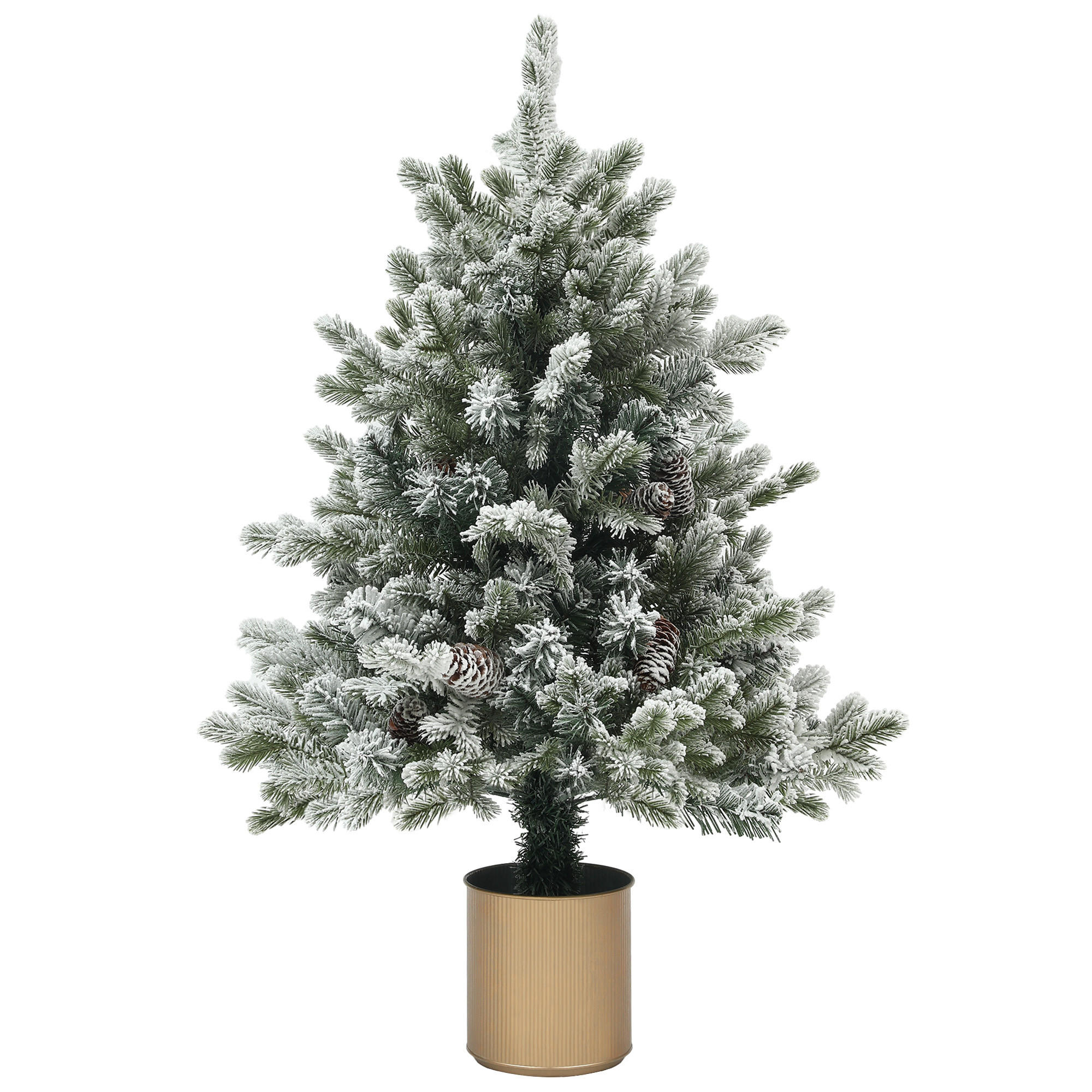 KÜNSTLICHER Weihnachtsbaum, 100 cm Christbaum mit 130 Spitzen, flammenhemmend - Grün, Kunststoff/Metall (100cm) - HOMCOM