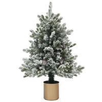 KÜNSTLICHER Weihnachtsbaum, 100 cm Christbaum mit 130 Spitzen, flammenhemmend - Grün, Kunststoff/Metall (100cm) - HOMCOM