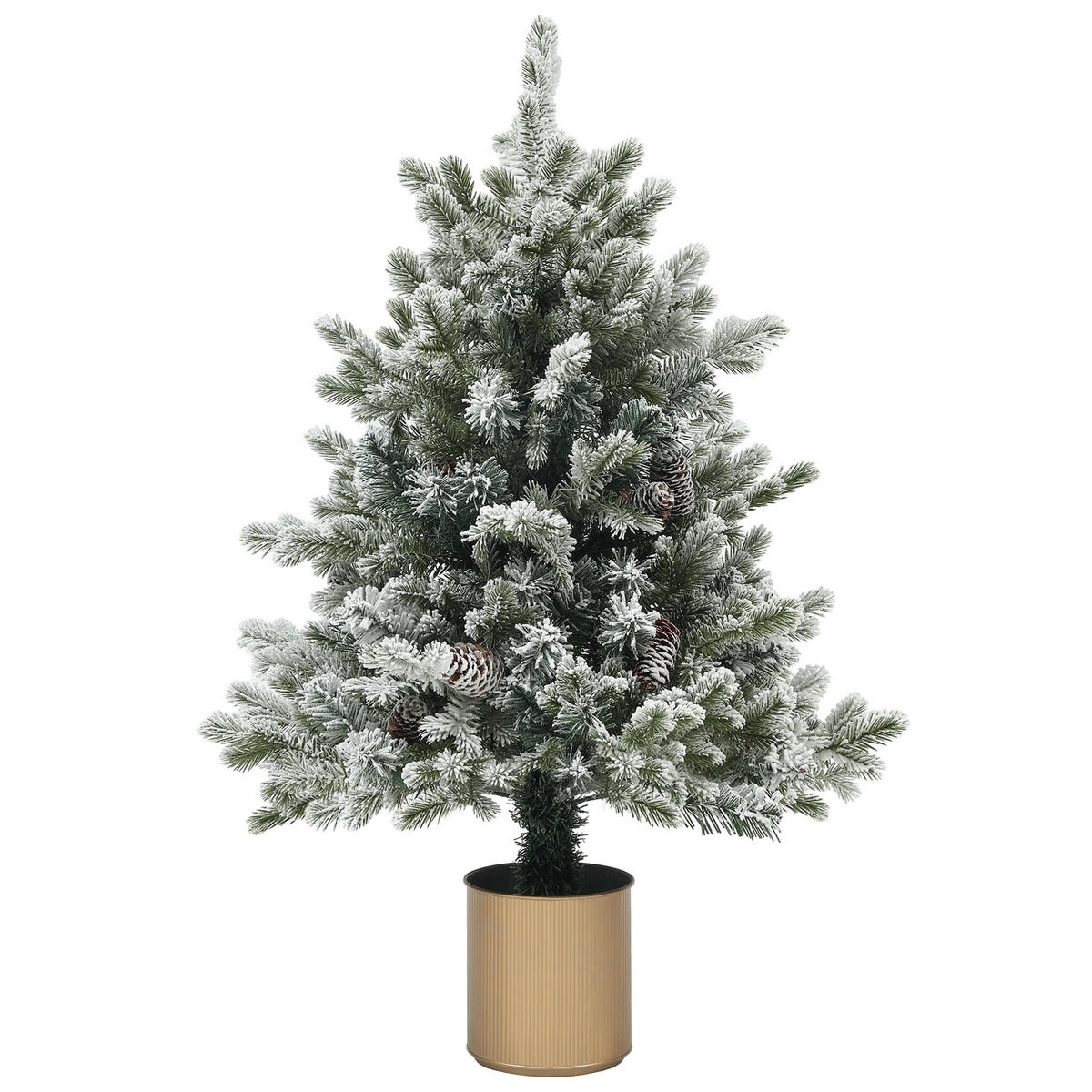 KÜNSTLICHER Weihnachtsbaum, 100 cm Christbaum mit 130 Spitzen, flammenhemmend - Grün, Kunststoff/Metall (100cm) - HOMCOM