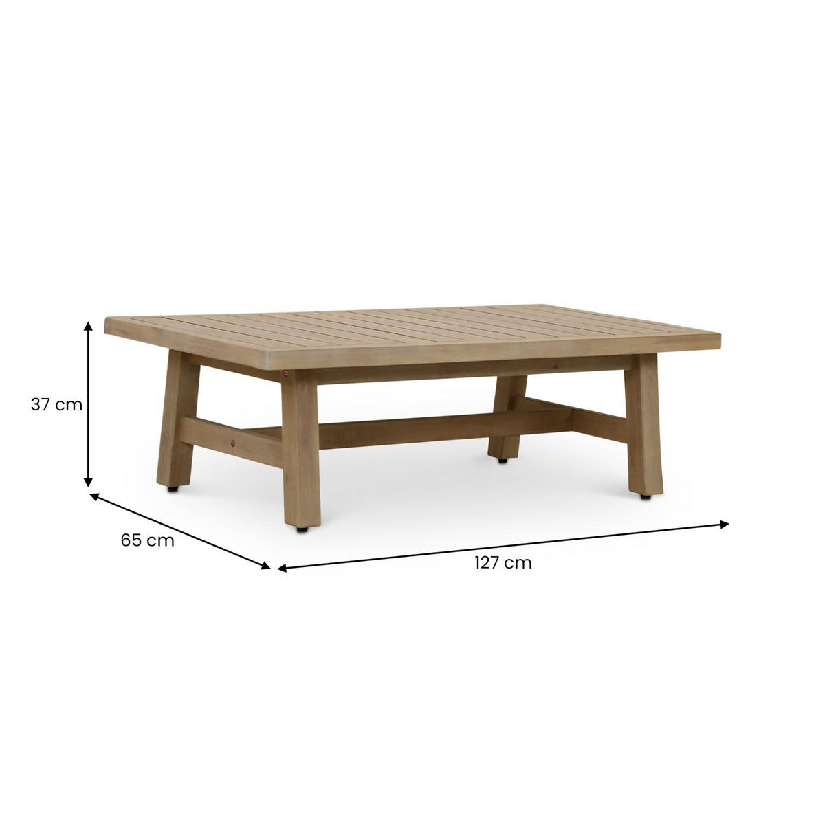 GARTENLOUNGE SANYA 4er Set beige, natur - Beige, Holz/Textil - IDIMEX