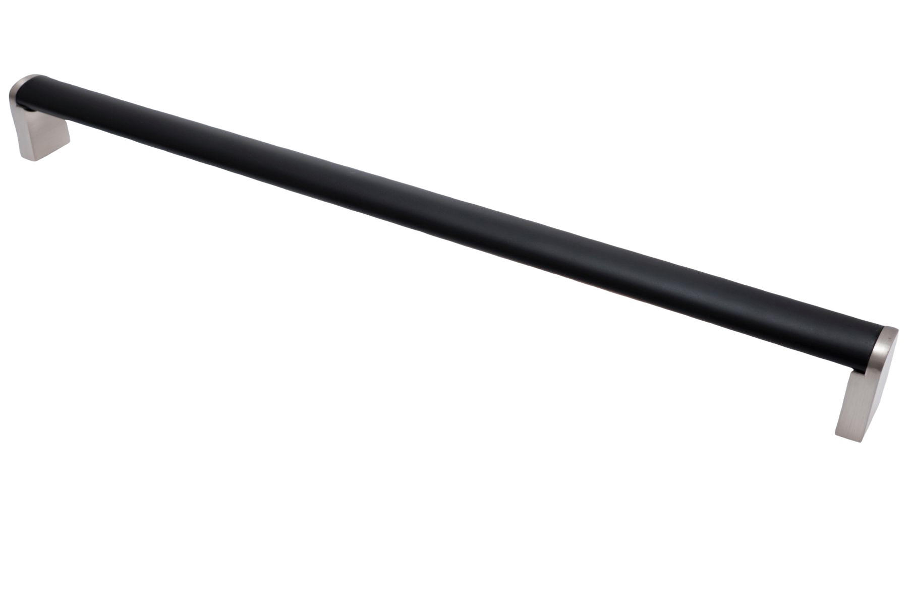 MÖBELGRIFF BA 320mm Schrankgriff BiColor Küchengriff Schwarz & Edelstahloptik - Schwarz, Metall (2/3/32.8cm) - Livingpoint24