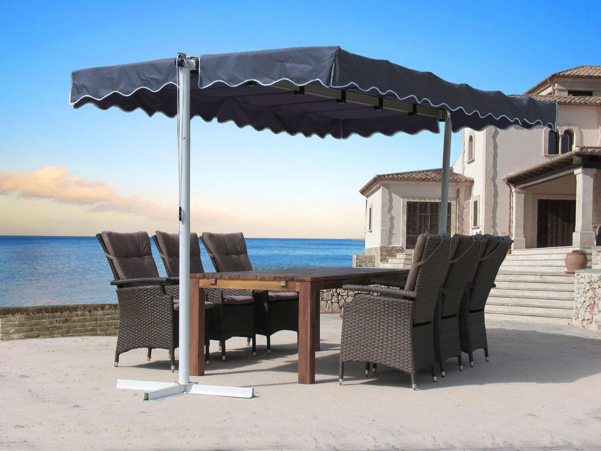 ERSATZDACH Markise Dubai 375x225 cm Grau - Grau, Textil (375/1/225cm) - QUICK STAR