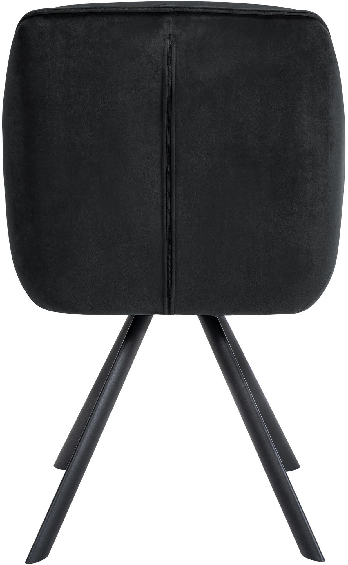 ARMLEHNENSTUHL Samt schwarz - Schwarz, Textil/Metall (57/90/63cm) - CLP