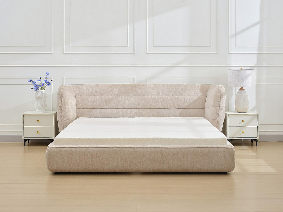 BETTRAHMEN - 2 Personen-Sitzer - Stoff - Beige - - Beige, Textil (236/190cm) - Vente-Unique