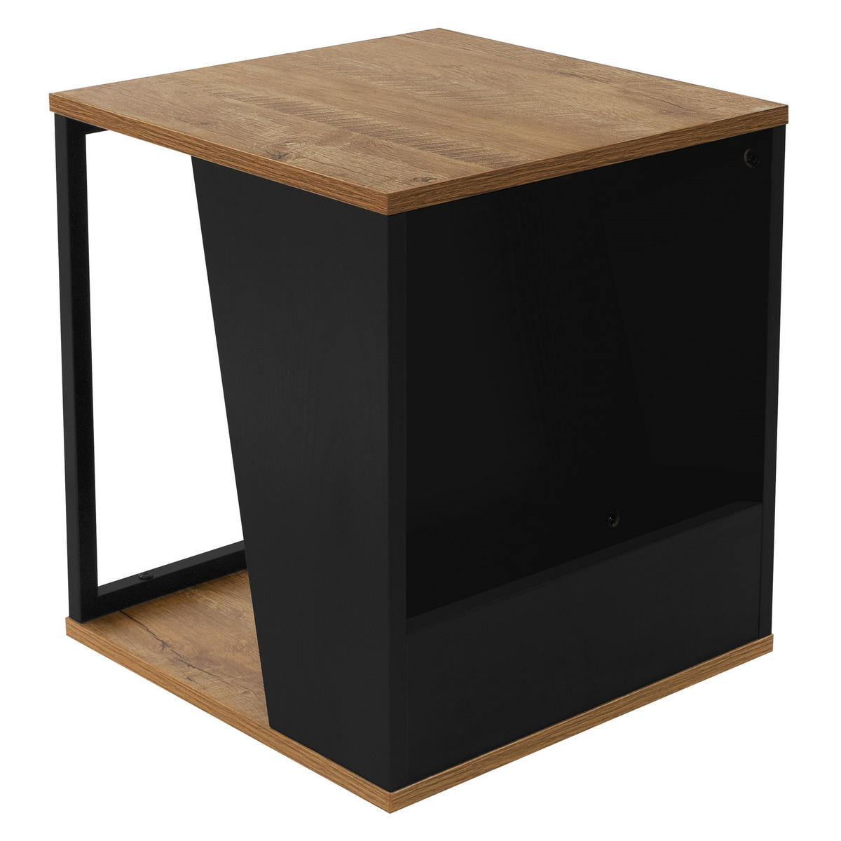 BEISTELLTISCH - Braun, Metall (40/40/45cm) - ML-DESIGN