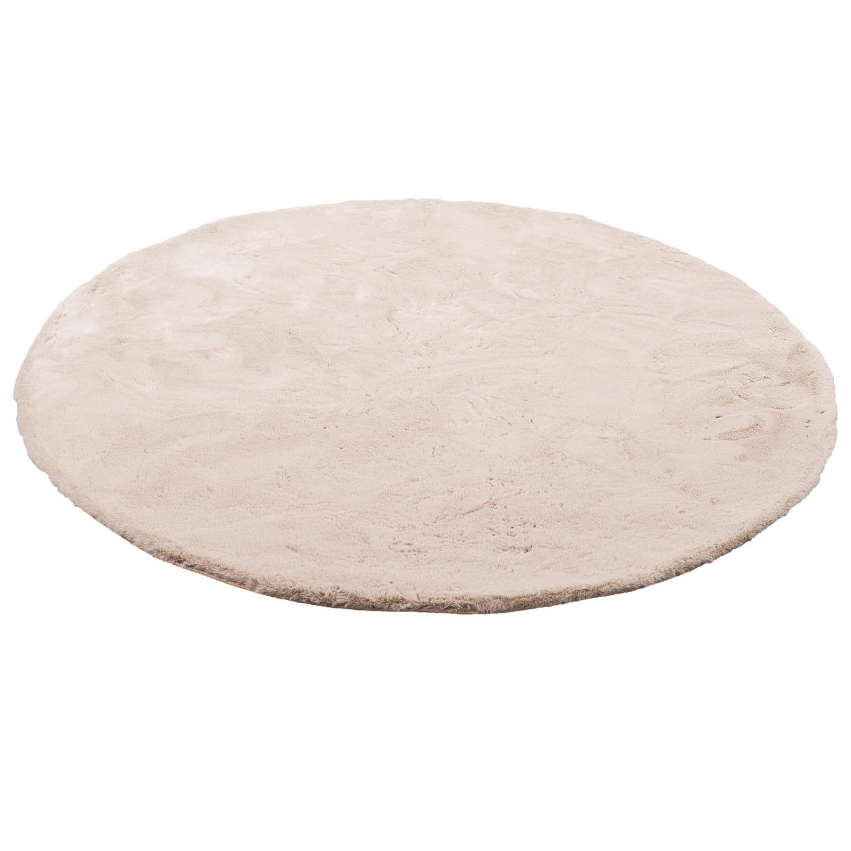 FELLTEPPICH LUXUS SUPER SOFT PLUSH RUND - Beige, Textil (80/80cm) - Pergamon