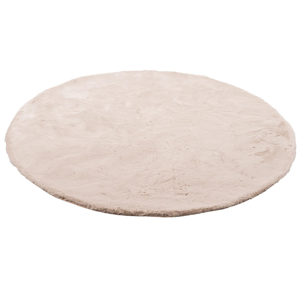 Thumbnail - Pergamon Fellteppich, Beige, Textil, Rund, 80x80 cm, Teppiche & Böden, Teppiche, Fellteppiche