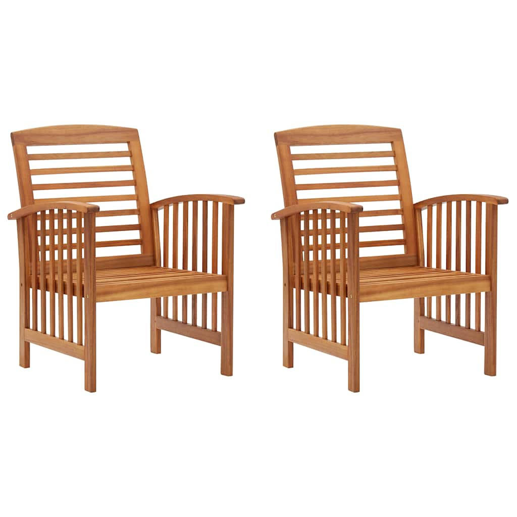 GARTENSTÜHLE 2er Set Massivholz Akazie - Braun, Holz (59/83/67cm) - vidaXL