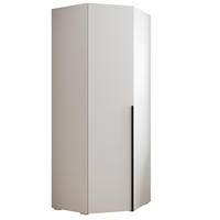 DREHTÜRENSCHRANK 236.7/81.7/81.7 1-türig - Schwarz/Weiß, Holz/Metall (81.7/236.7/81.7cm) - MÖBEL KRYSPOL