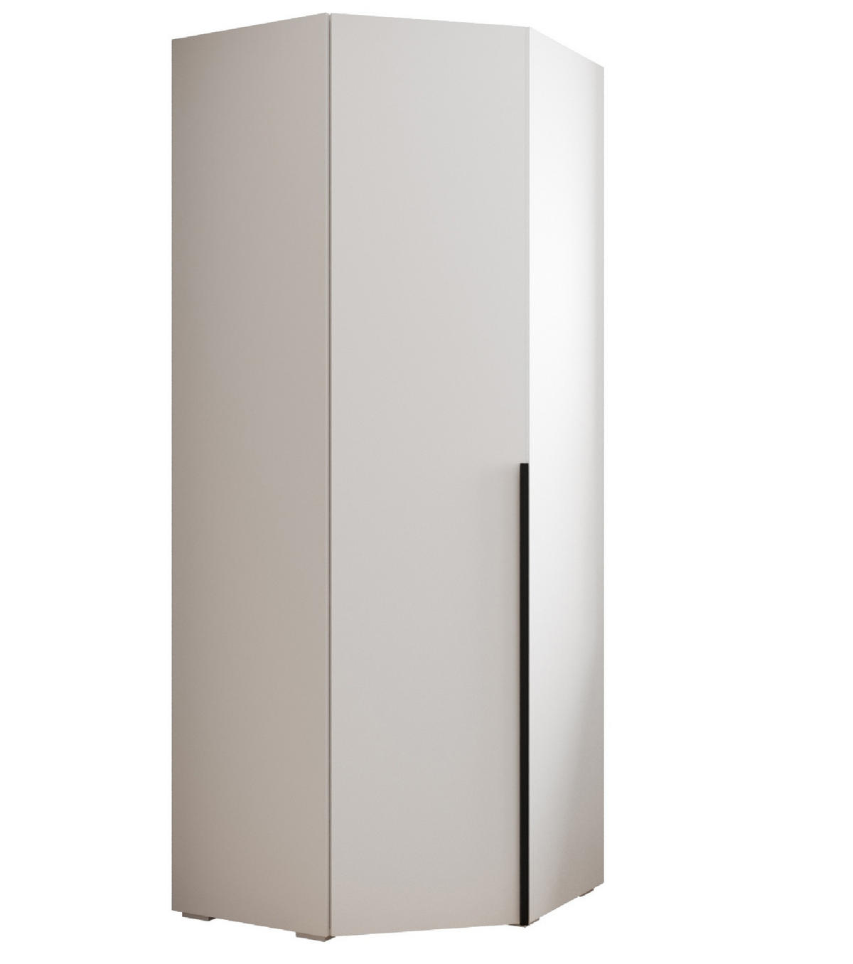 DREHTÜRENSCHRANK 236.7/81.7/81.7 1-türig - Schwarz/Weiß, Holz/Metall (81.7/236.7/81.7cm) - MÖBEL KRYSPOL