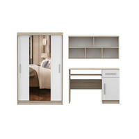 JUGENDZIMMER-SET TILL 01 3-teilig in Eiche Sonoma / Weiß matt - Eichefarben/Weiß, Holzwerkstoff (330/200/61cm) - Deine Möbel 24