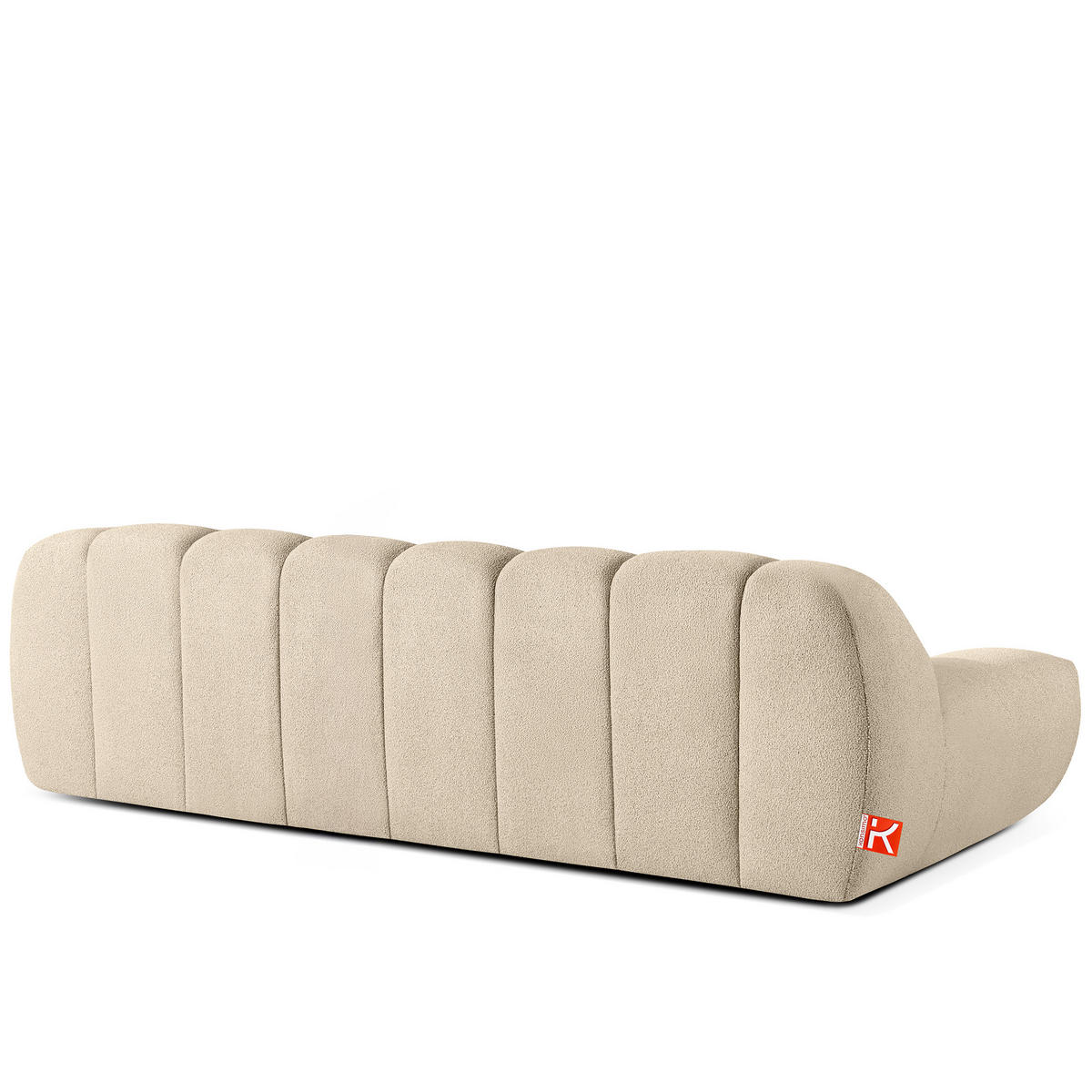EINZELSOFA VENA Bouclé, Hellbeige - Beige, Holz/Textil (254/72/105cm) - KONSIMO®