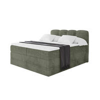 BOXBETT mit Matratze H3|H4 - NINA KING - 160x200 cm - Olive - Olivgrün, Holzwerkstoff (160/200cm) - ALTDECOR