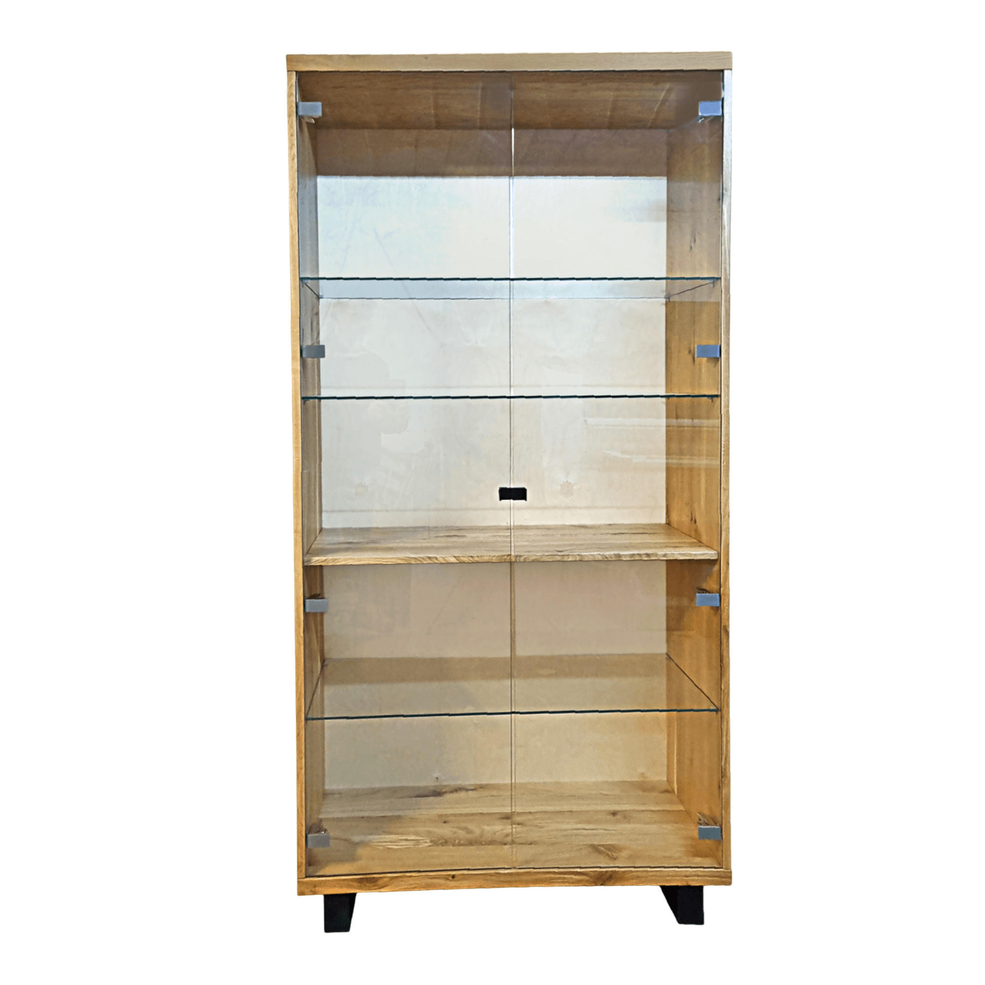 Rawood Furniture Eichenholzvitrine 100x200x40 cm