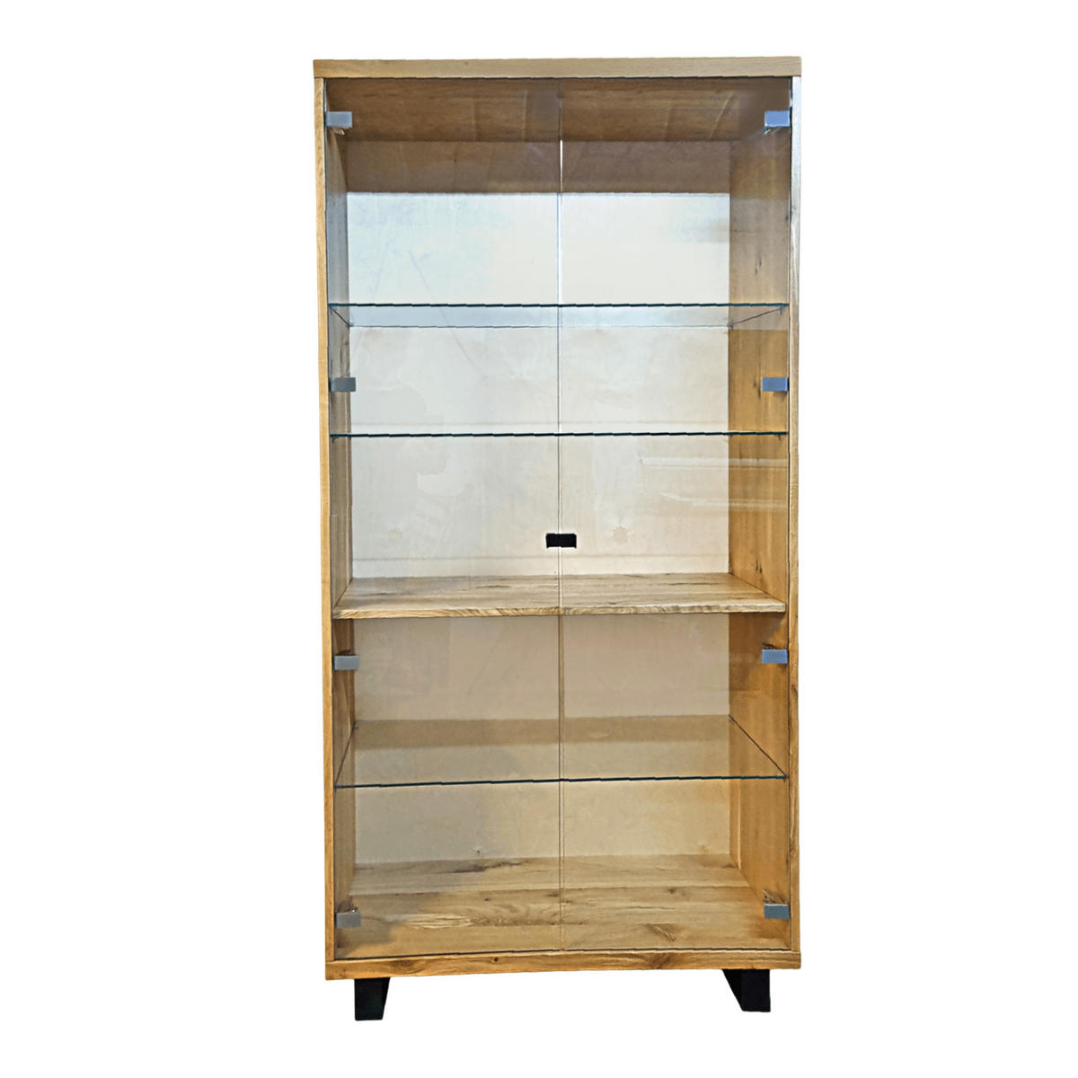 EICHENHOLZVITRINE mit Glasböden ANDORA I - Eichefarben, Holz (100/200/40cm) - Rawood Furniture