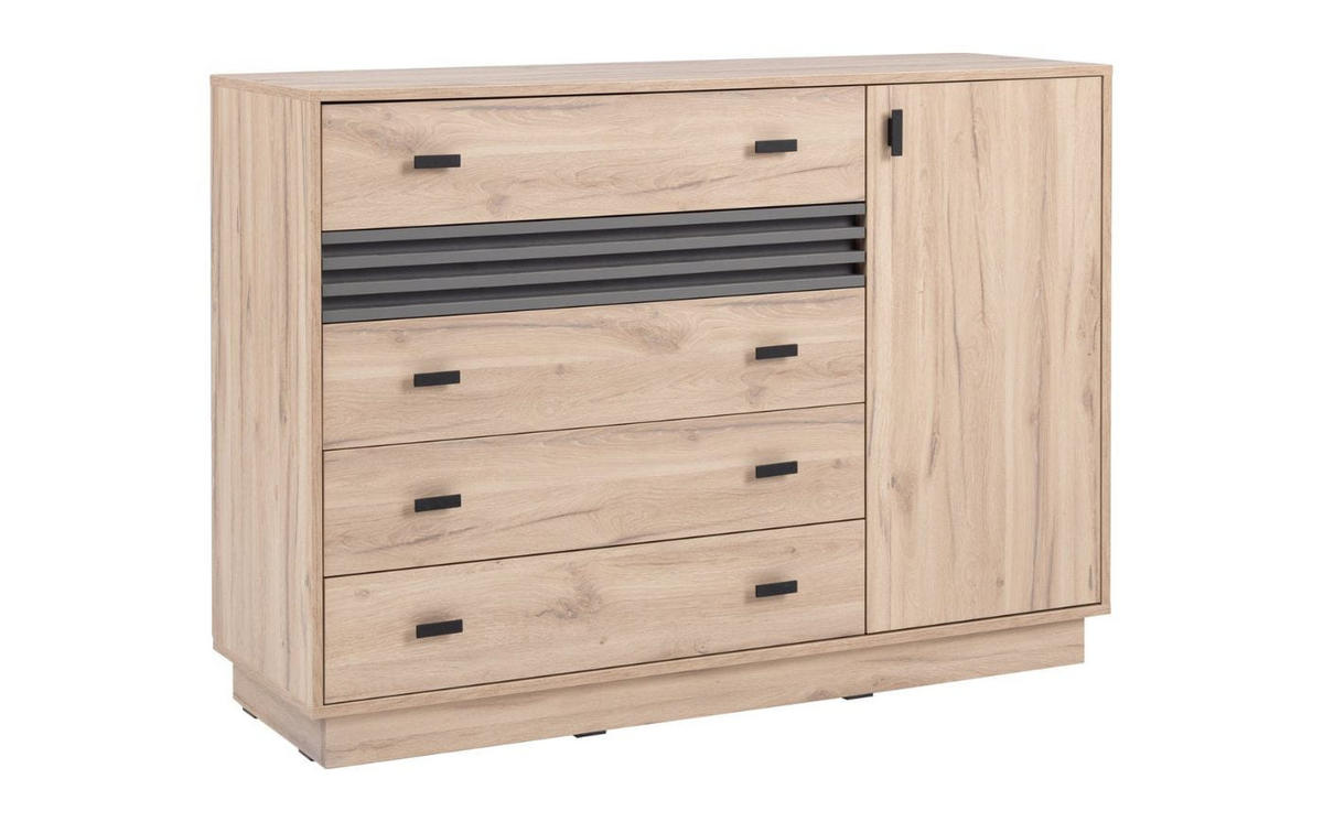 SCHLAFZIMMER Set 5-tlg. – ALLMO System – Eichefarben - Eichefarben, Holzwerkstoff (215/210/61cm) - hi-markt