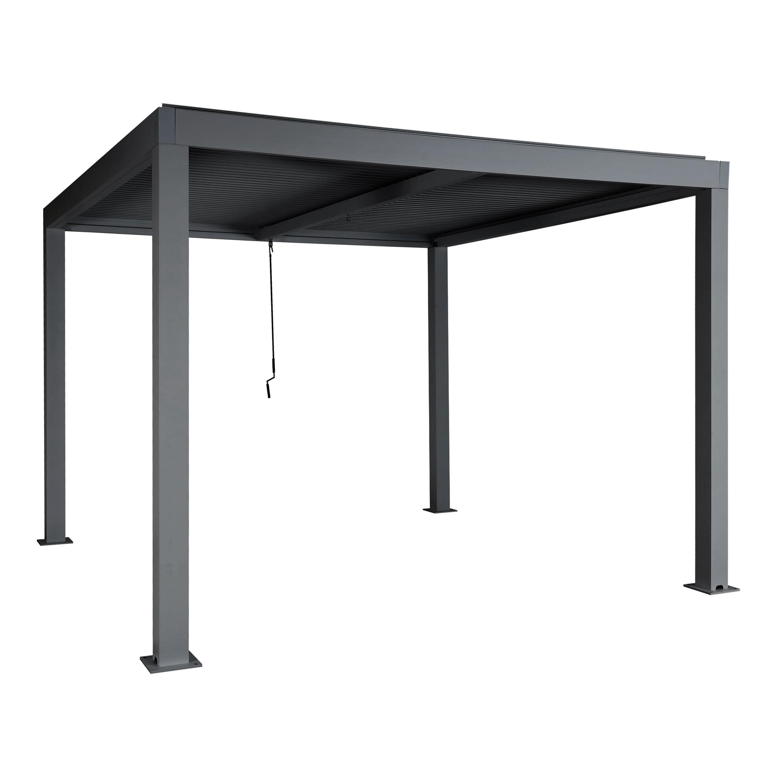 PERGOLA 220x300x300cm Anthrazit 11cm-Gestell - Anthrazit, Metall (300/220/300cm) - BERLINLODGE