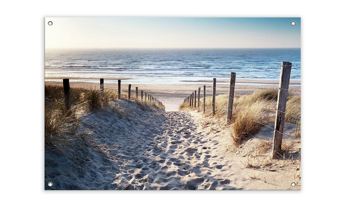 GARTEN-POSTER 90x60 cm Gartendeko: Strand - Beige, Kunststoff (90/60/2cm) - artissimo