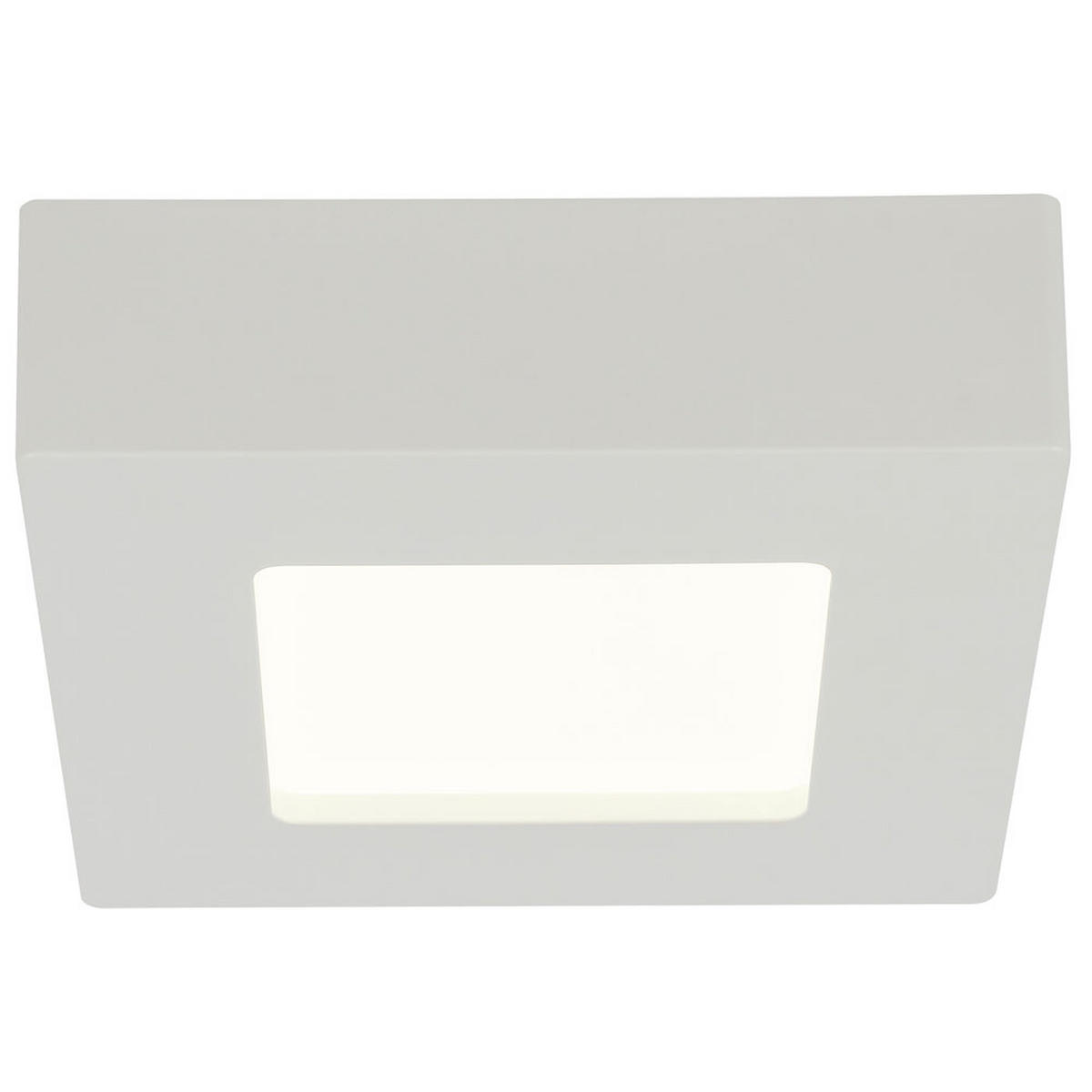 LED DECKENLEUCHTE Kunststoff Weiß - Weiß, Kunststoff (12.2/12.2/3.5cm) - Globo Lighting