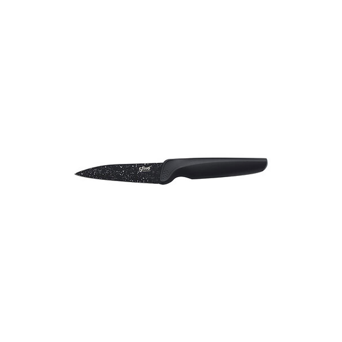 MESSERSET Caractere 5-tlg. mit Schäler, Edelstahl, Kunststoff, Keramik, Schwarz - Schwarz, Metall - 5five Simply Smart