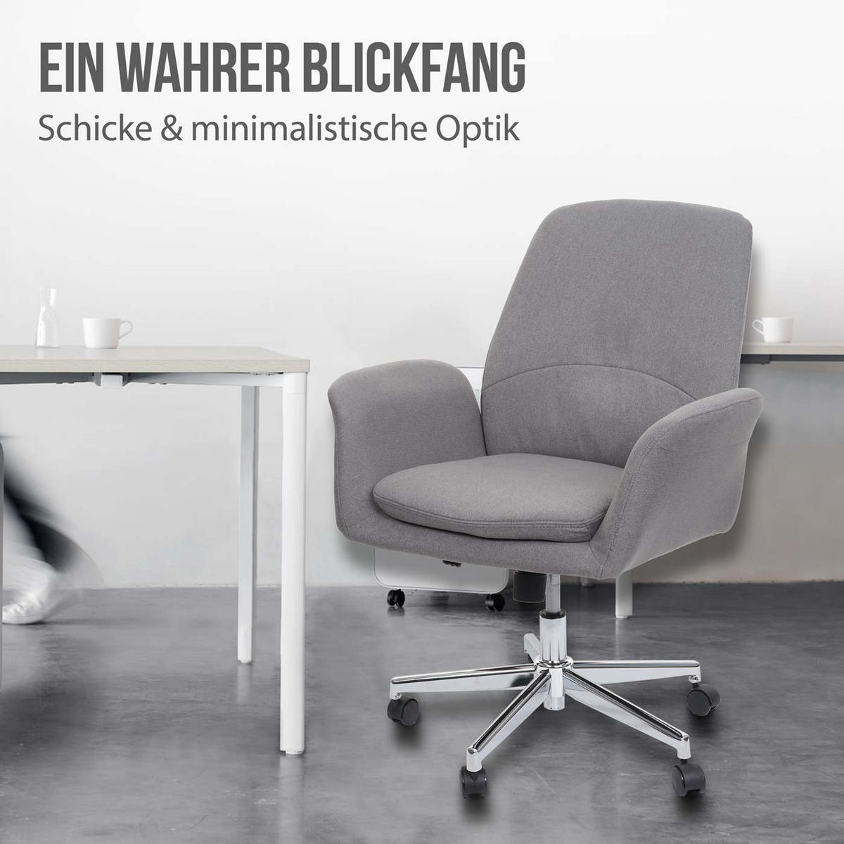 BÜROSTUHL Grau - Grau, Textil (75/99/55cm) - MCW