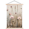 POSTER Blumen - Rosa - Modern - Beige 40x60 cm - Beige, Textil (40/60/0.15cm) - MuchoWow