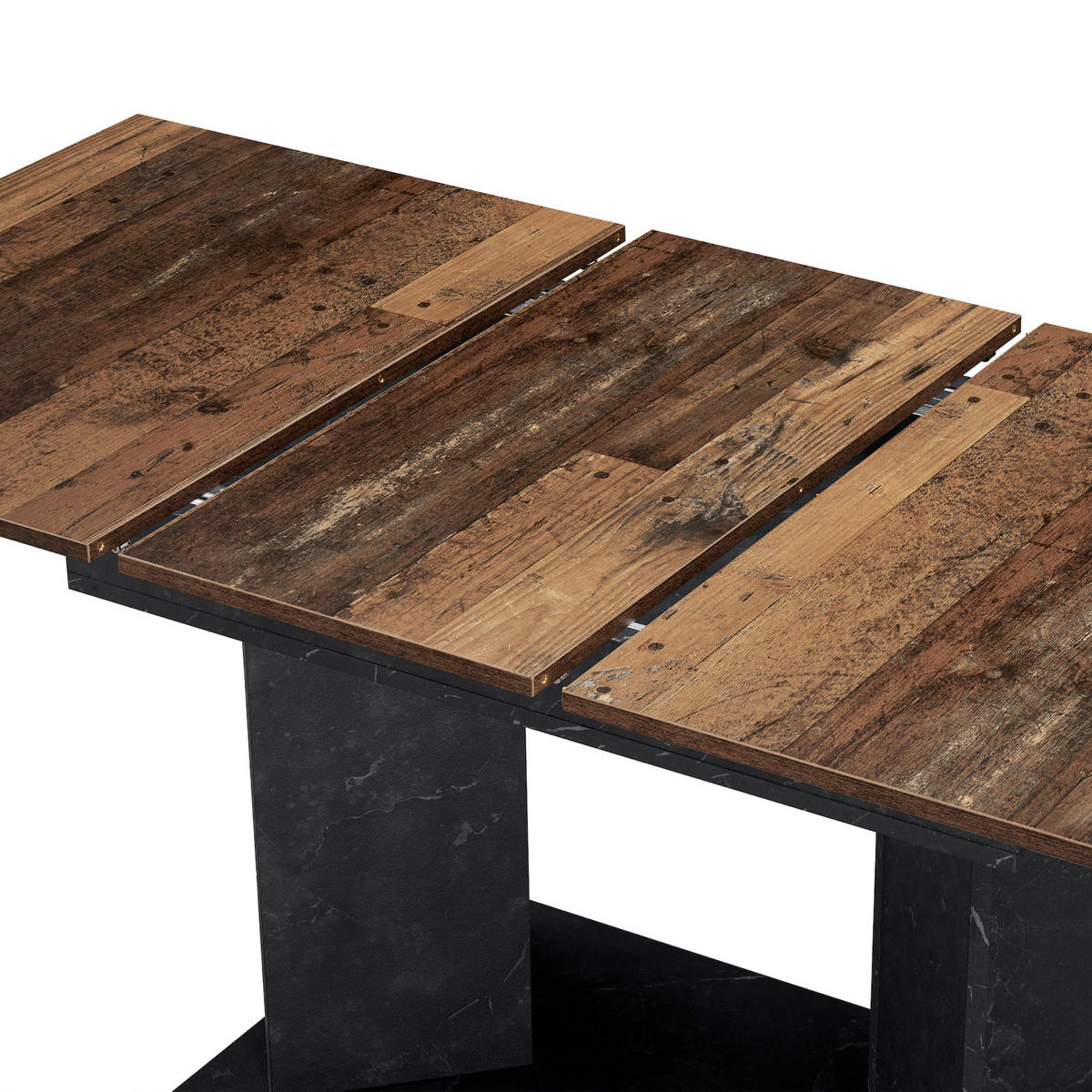 ESSTISCH VIVIAN 120-160/80/76 cm - Anthrazit/Sonoma Eiche, Holzwerkstoff (80/120/76cm) - B&D Home