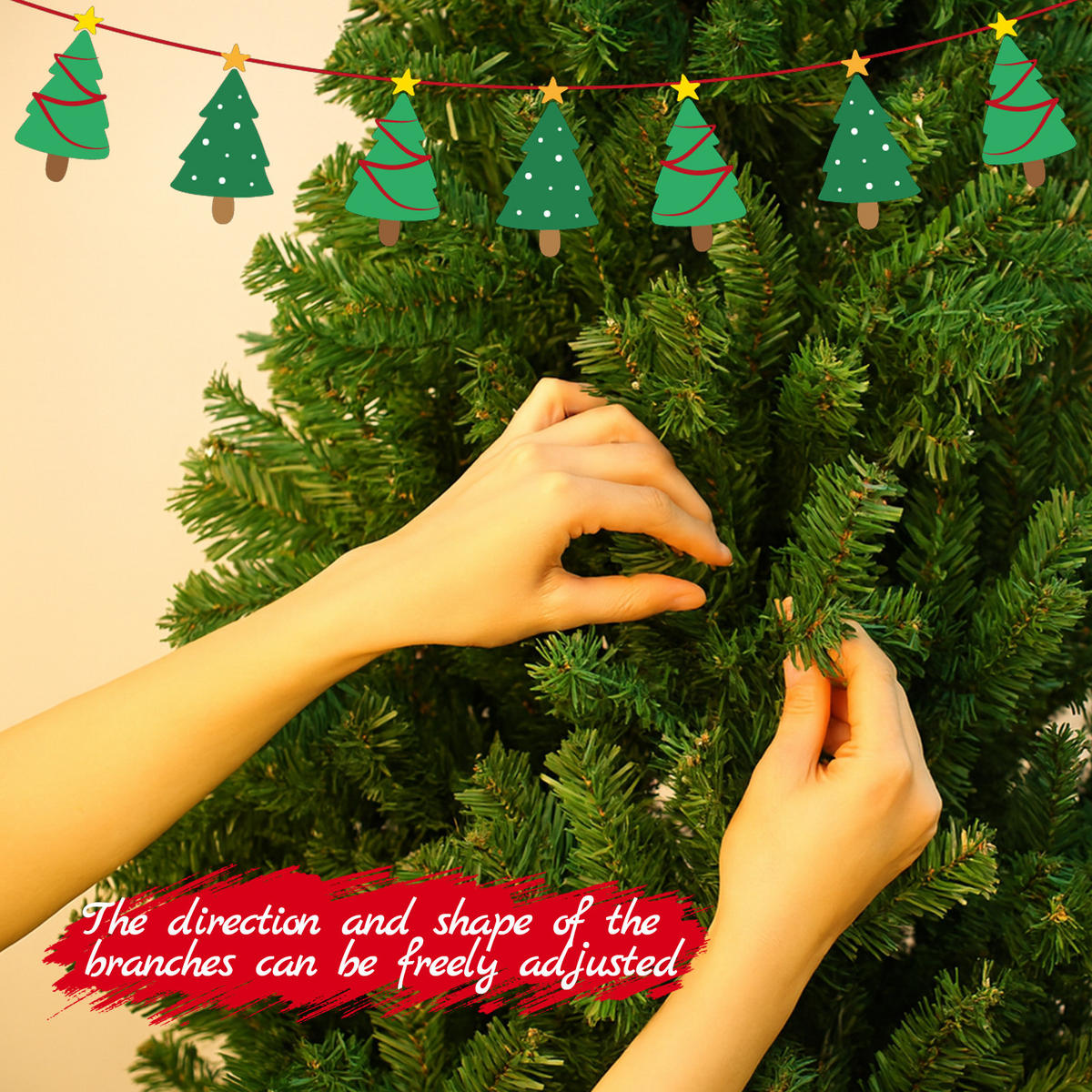 WEIHNACHTSBAUM Thalyn Grün PVC 100/100/210 cm - Grün, Kunststoff (210cm) - ZMH