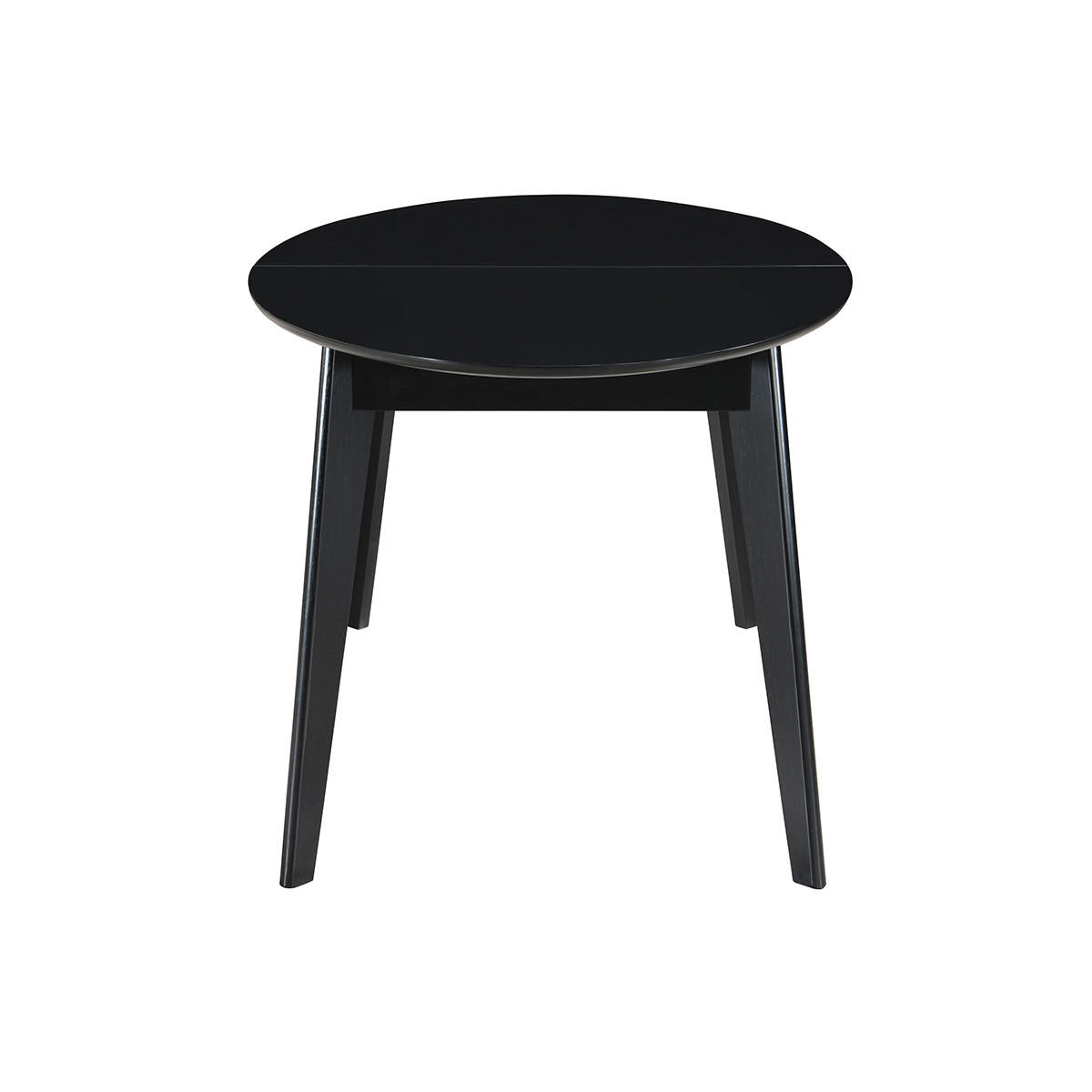 ESSTISCH Ausziehbar Schwarz L160-200 MARIK - Schwarz, Holz (200/90/75cm) - Miliboo