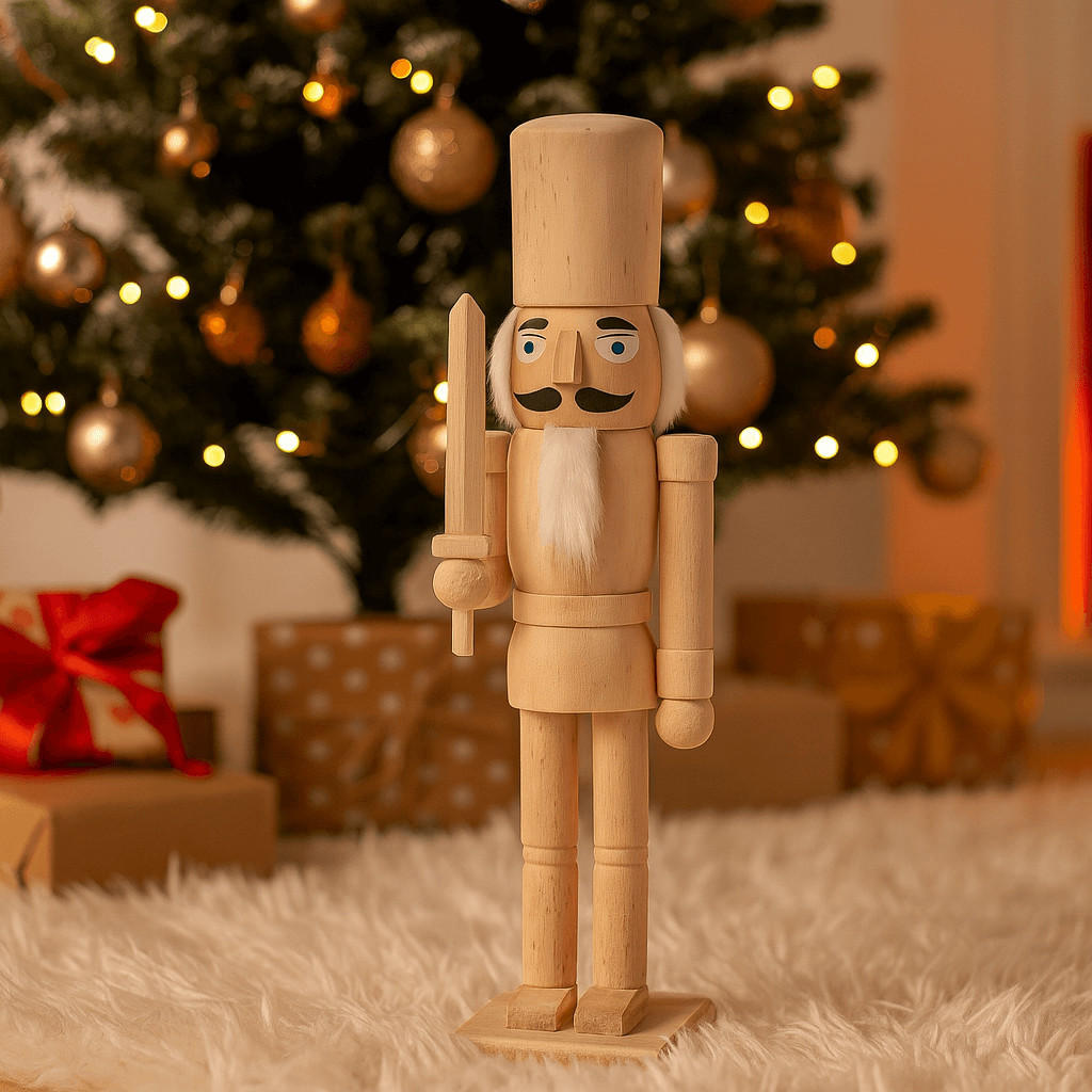 NUSSKNACKER Dekofigur 35 cm - Weiß, Holz (8/38/10cm) - Mobili Rebecca