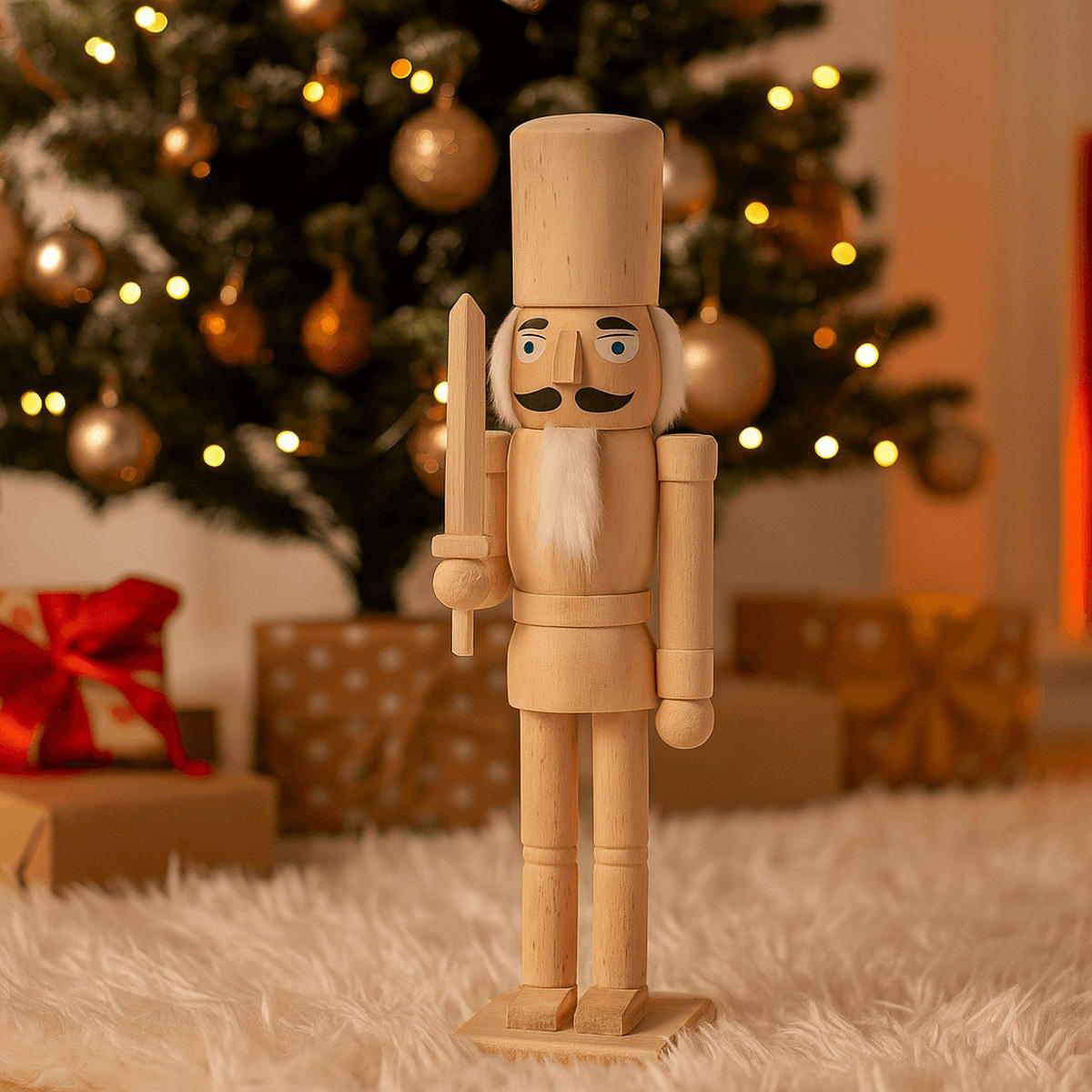 NUSSKNACKER Dekofigur 35 cm - Weiß, Holz (8/38/10cm) - Mobili Rebecca