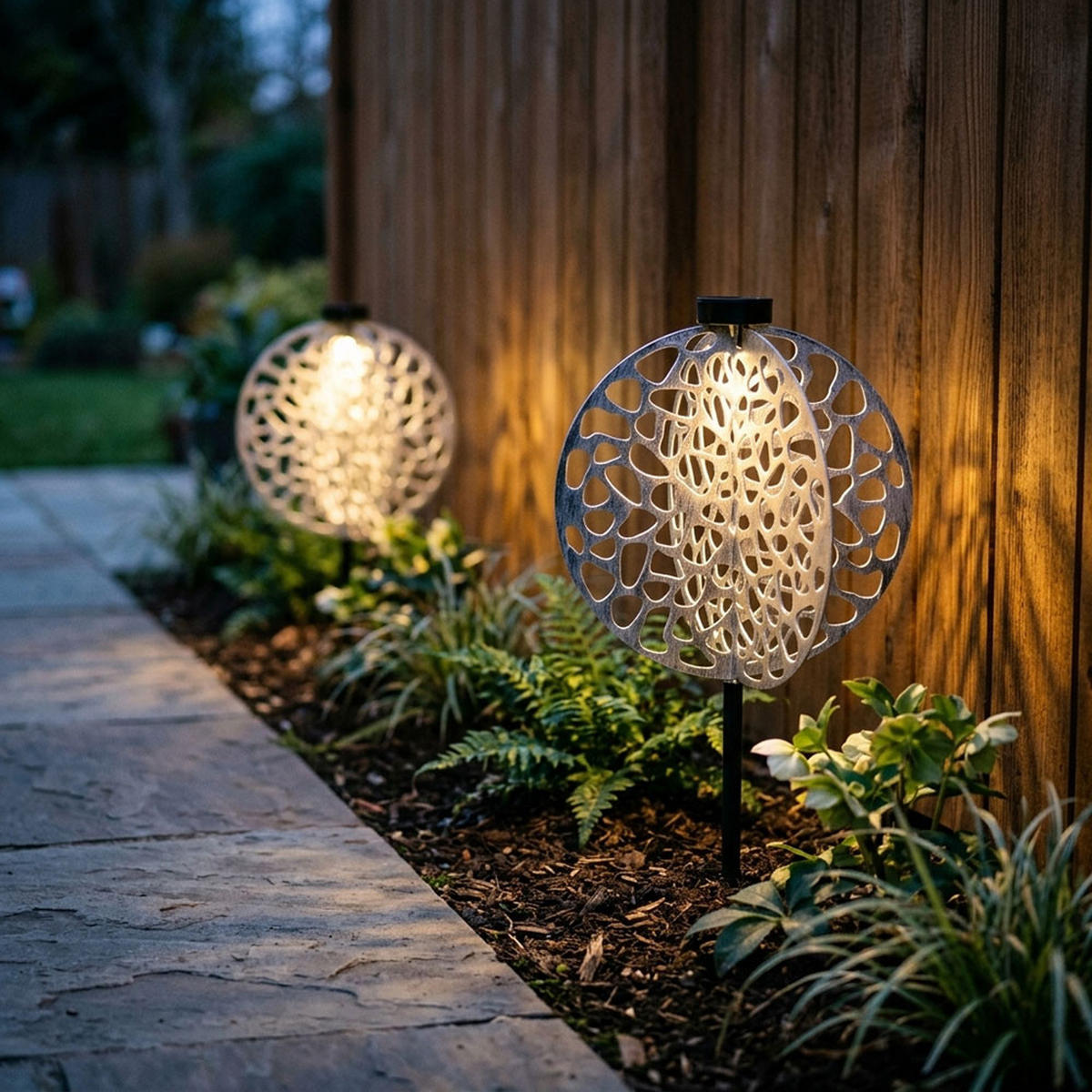 LED AUSSENLEUCHTE Metall Silber 2er Set - Silberfarben, Metall (40/40/51cm) - Globo Lighting