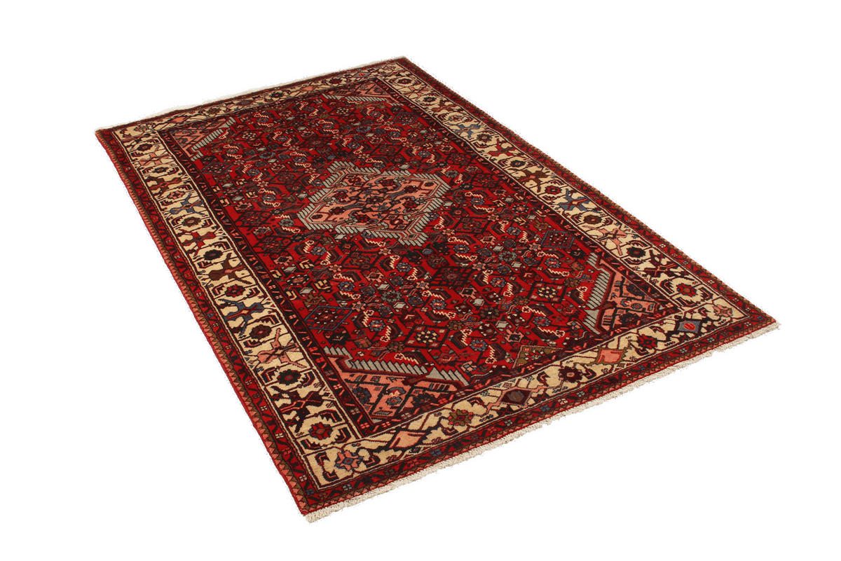 TEPPICH Assadabad Rot 202/128 cm Schurwolle - Rot, Textil (128/202cm) - Looma