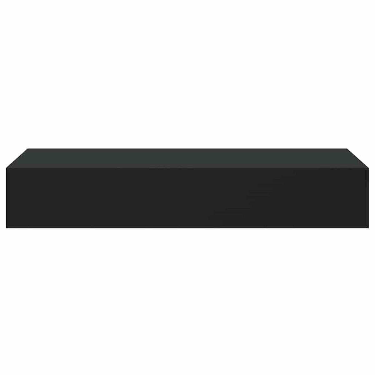 WANDREGALE Mit Schubladen 2Er Set Schwarz 60/23,5/10 Cm Mdf - Schwarz, Holzwerkstoff (23.5/10/60cm) - vidaXL