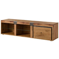 TV-BOARD Wild-/Zerreiche 200x48x50 natur geölt NEW AMSTERDAM #15 - Naturfarben, Holz (200/50/48cm) - Massivmoebel24