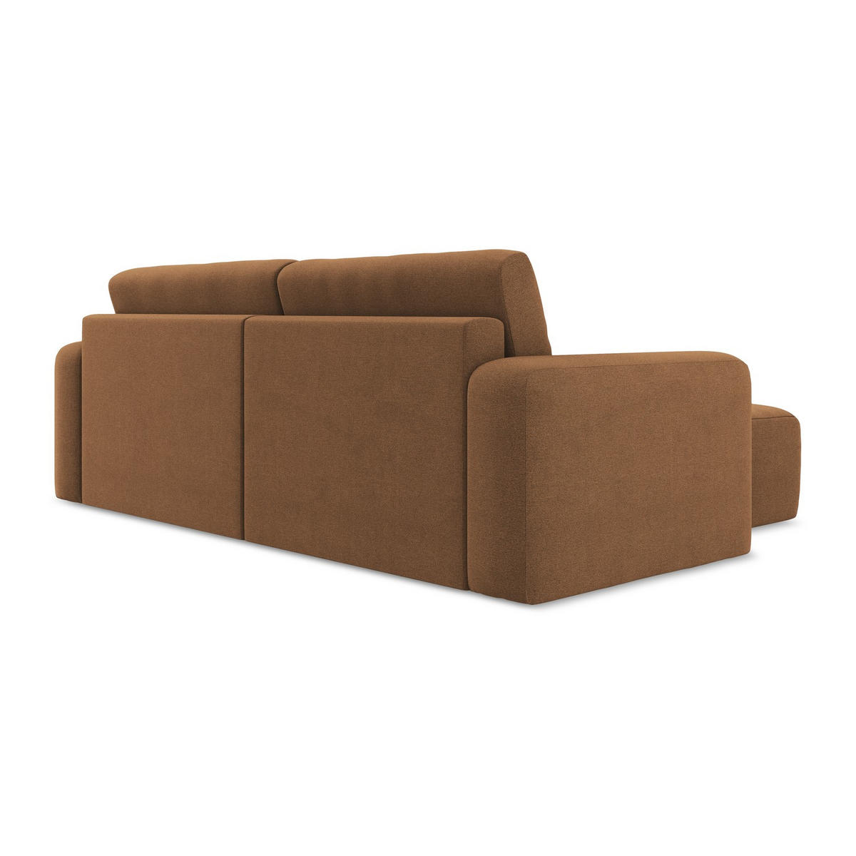 ECKSOFA mit Schlaffunktion links Strukturstoff Stoff Orange - Beige/Terracotta, Kunststoff/Textil (149/244cm) - LaMiaSofa