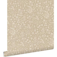 TAPETE Blumen 50 x 900 cm - Beige, Papier (50/0.1cm) - ESTAhome