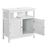 WASCHBECKENUNTERSCHRANK - Weiß, Holzwerkstoff (60/60/30cm) - [en.casa]