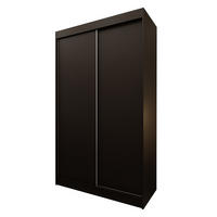 SCHWEBETÜRENSCHRANK SOFIA 120/216/61 cm 2-türig Schwarz - Schwarz, Holzwerkstoff (120/216/61cm) - MASSENO