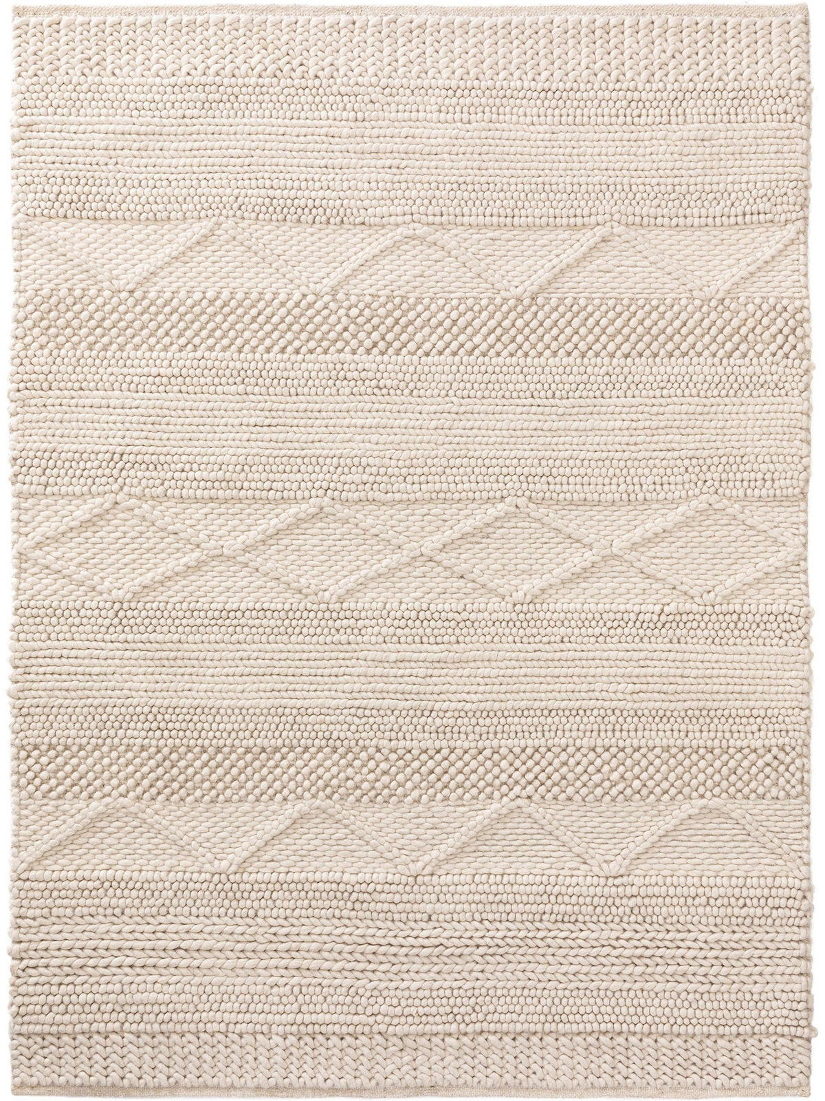 WOLLTEPPICH Alva Cream 200x300 cm - Creme, Textil (200/300cm) - benuta Pure