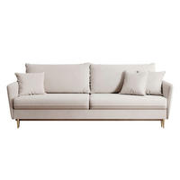 3-SITZER SCHLAFSOFA Volio Samt Graubeige - Taupe/Goldfarben, Textil/Metall (221/90/100cm) - Selsey