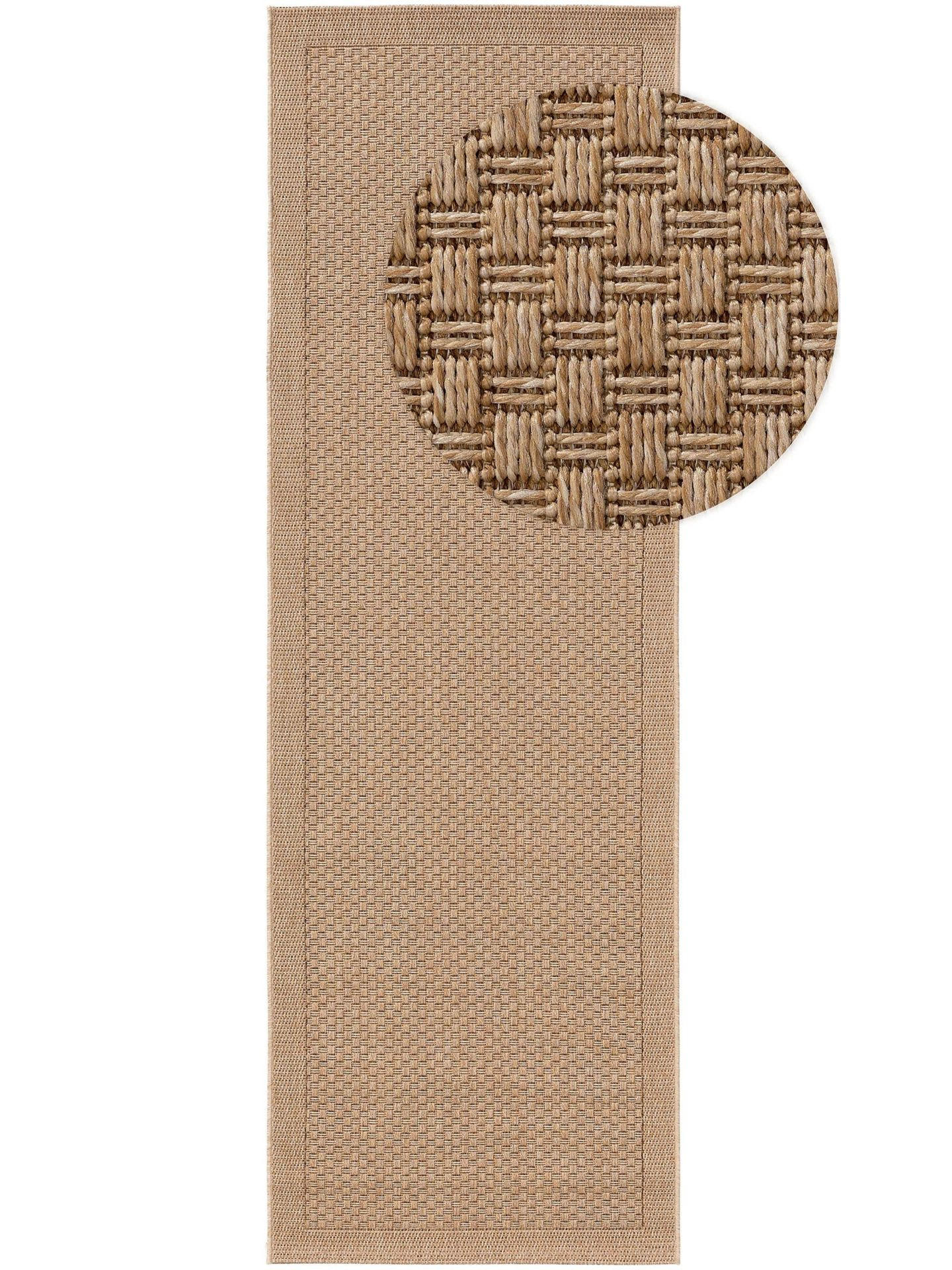 OUTDOORLÄUFER Naoto Beige 80x240 cm - Beige, Kunststoff (80/1cm) - KUNSTLOFT