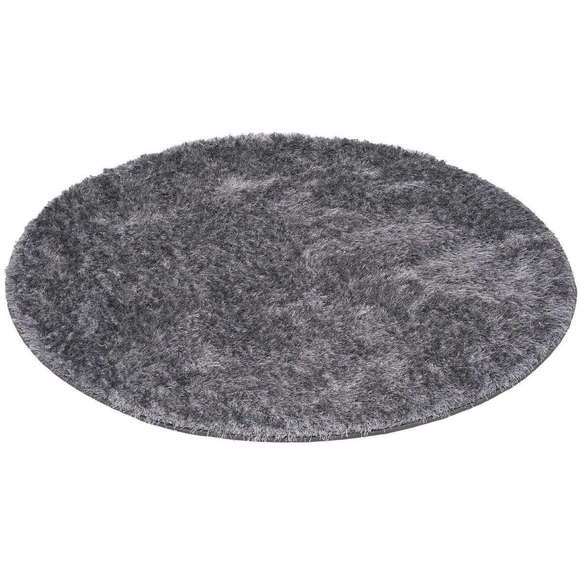 HOCHFLOR SHAGGY TEPPICH FEELING MIX RUND - Silberfarben, Textil (100/100cm) - Snapstyle